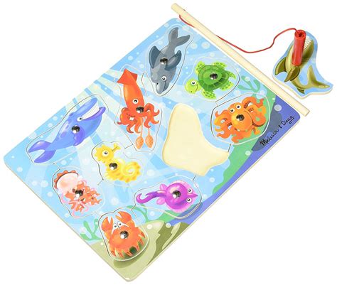 Melissa And Doug Magnetic Wooden Fishing Game And Puzzle The Winford