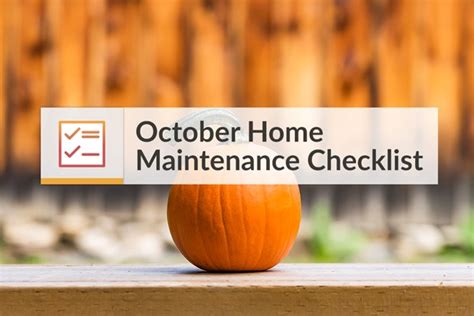 October Home Maintenance Checklist Monthly Home Maintenance