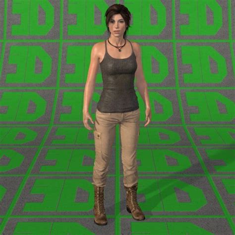Lara Croft 3d Model Poonh