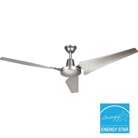 Hampton Bay Industrial 60 In Brushed Steel Indoor Energy Star Ceiling