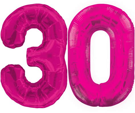 Giant 30th Birthday Party Number 30 Foil Balloon Helium Air Decoration