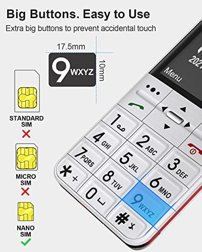 Easyfone Prime A7 4g Téléphone Portable à Gros Boutons Pour Personnes âgées Facile à Utiliser