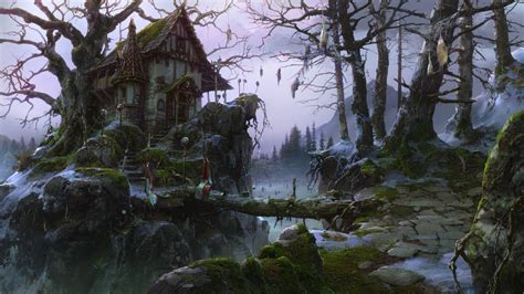 Witch House Winter By Vityar83 Fantasy House Fantasy World Dark