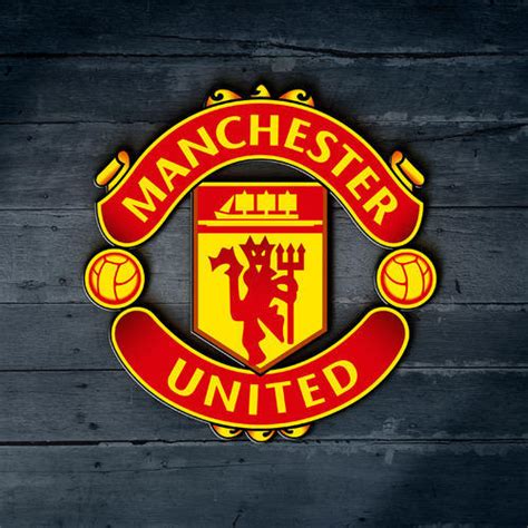 Manchester united uniform logo black white android wallpaper. Red Manchester United Wooden Logo, Rs 899 /unit, NISH | ID ...