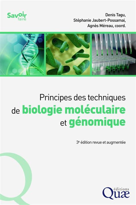 Principes Des Techniques De Biologie Moléculaire Et Génomique Librairie Eyrolles