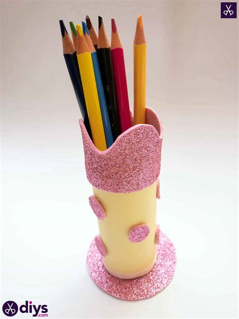 It's also a repurposed item but a very unexpected one. DIY Toilet Paper Roll Pencil Holder