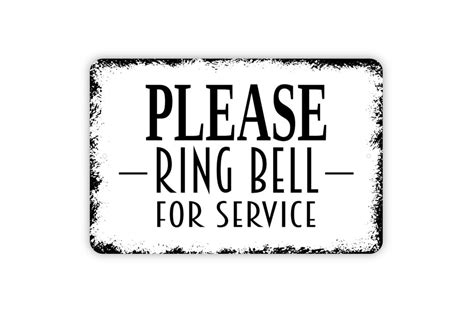 Please Ring Bell For Service Sign Metal Indoor Or Outdoor Etsy
