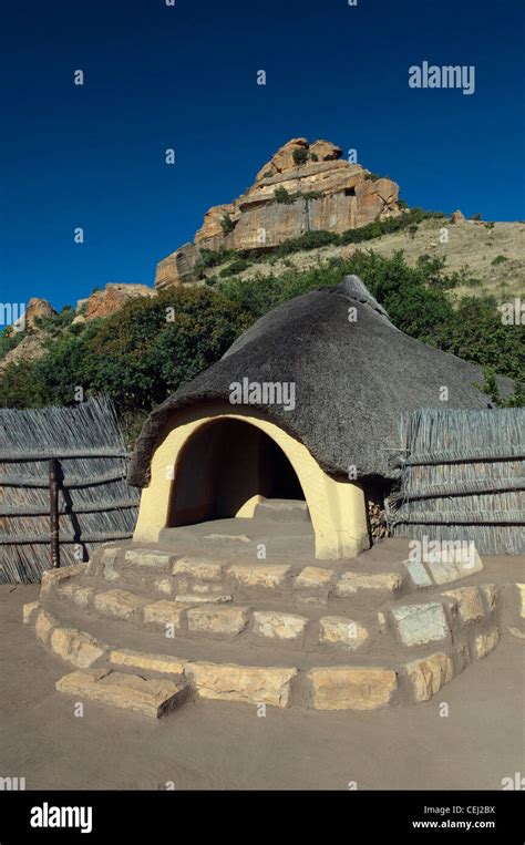 Basotho Hutbasotho Cultural Villageeastern Free State Province Stock