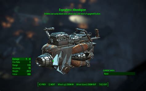 Unable to start hole in the wall quest? Ergospheric Albondigizer - Black Hole Gun at Fallout 4 Nexus - Mods and community