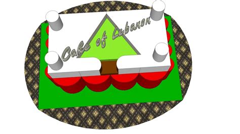 Lebanese Flag Cake 3d Warehouse