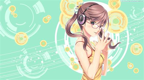 Anime Girls Anime Glasses Headphones Wallpapers Hd Desktop And
