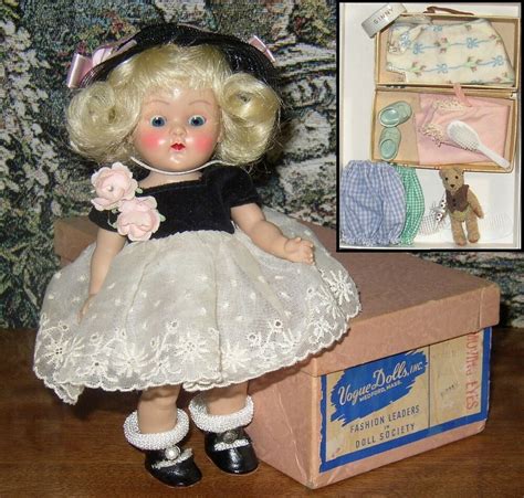 vintage ginny vogue beautiful doll 7 1 2 8 she comes w box 1953 doll old