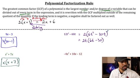 Polynomial Factorization Gcf Youtube