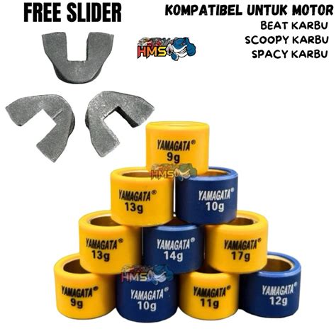 Jual Free Slider Roller Roler Racing Yamagata Beat Karbu Scoopy Karbu Spacy Karbu Ukuran