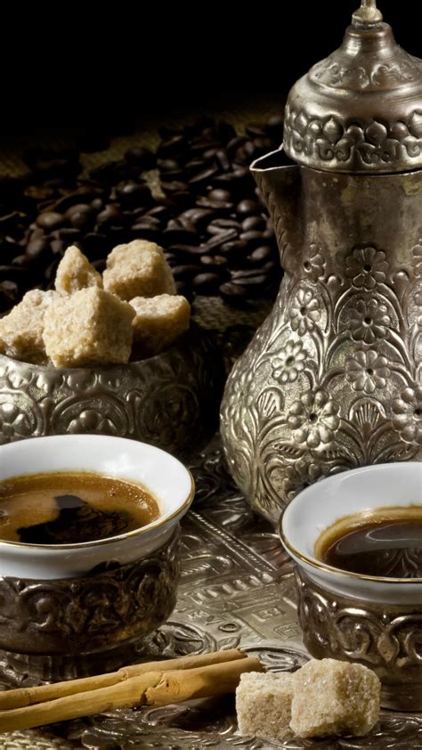 Turkish Coffee In Silver Cup Hd Wallpaper Wallpaper Download 1080x1920