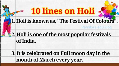 10 Lines On Holi In English Essay About Holi How To Celebrate