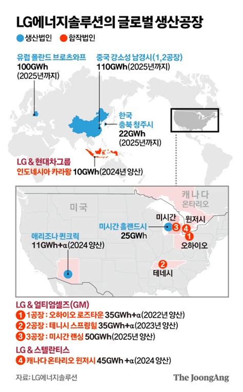 “북미시장 선점한다“ Lg엔솔 스텔란티스와 캐나다에 배터리공장 중앙일보
