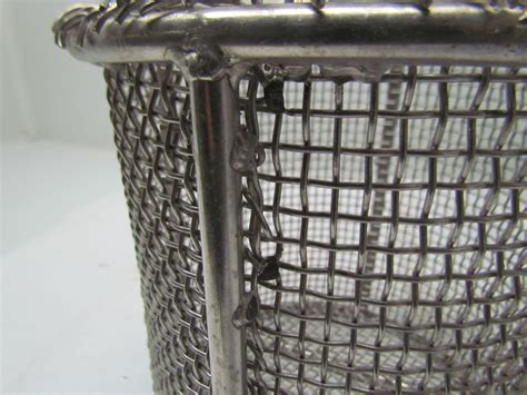 Stainless Steel Round Wire Parts Washer Dip Basket 8 Diameter 8 34