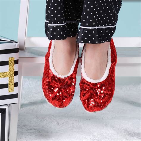 Red Sparkle Sequin Slippers By Thelittleboysroom