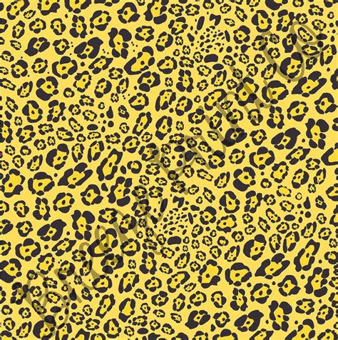 Yellow Leopard Print Patterned Vinyl Sheet Htv Or Adhesive Etsy