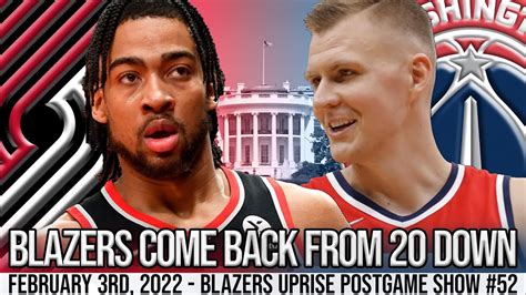 Portland Trail Blazers Vs Washington Wizards Recap Blazers Uprise