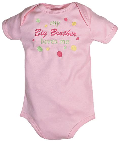 R28463s My Big Brother Loves Me Girl Body Suit Raindrops Baby