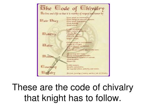 Ppt Knighthood And The Code Of Chivalry Powerpoint Presentation Free