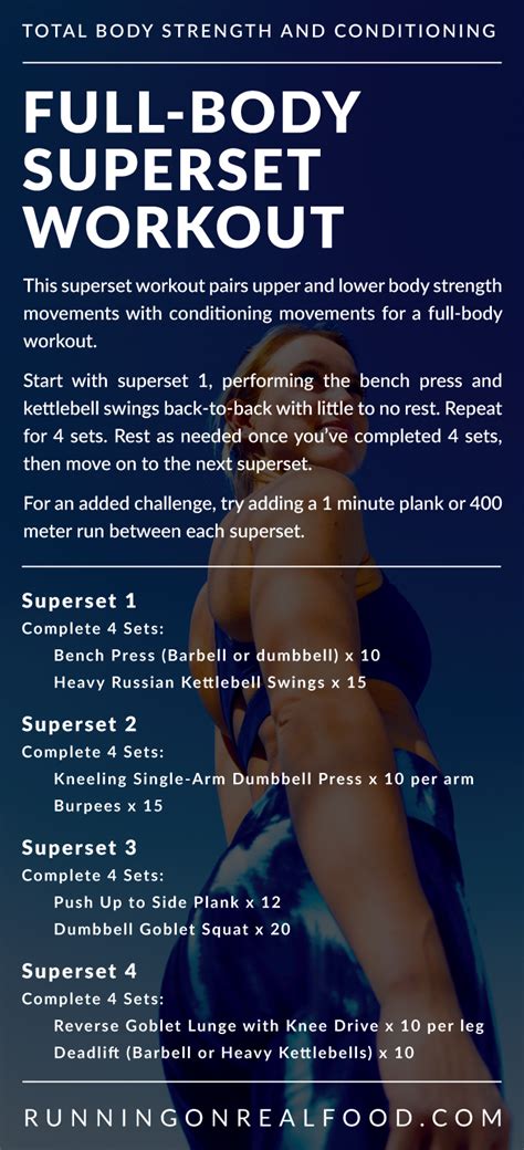 Full Body Superset Workout Running On Real Food Circuit Workout