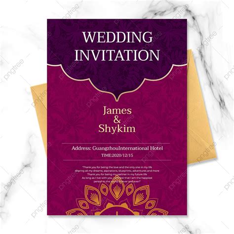 Purple Indian Wedding Invitation Template Download On Pngtree