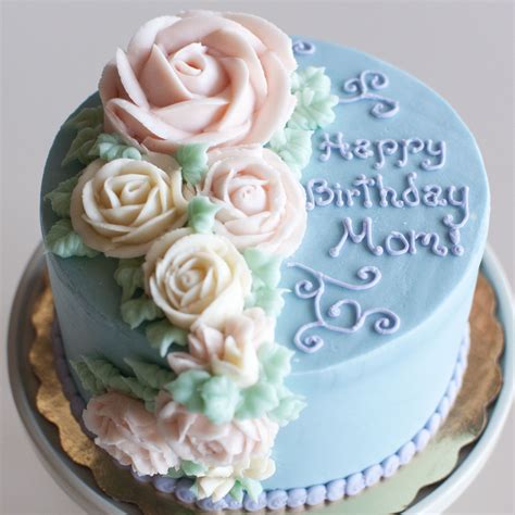Happy Birthday Rose Birthday Cake Sugar Flowers Bird Bakery San