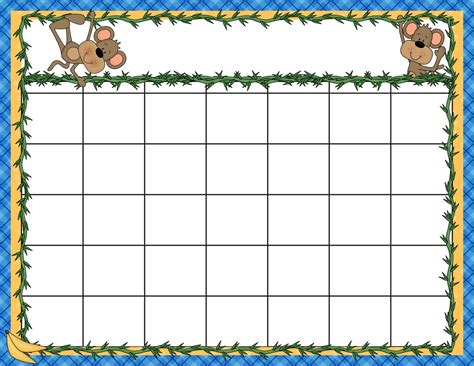 Printable Kindergarten Calendar Template Printable Blank Calendar