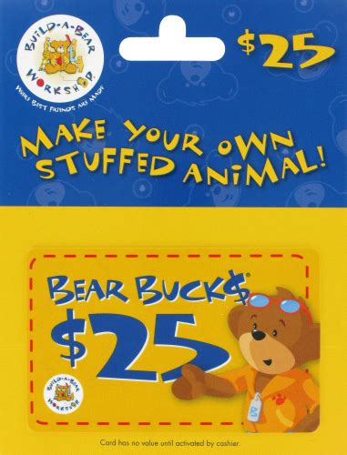 Build A Bear 25 T Card 1 Ct Harris Teeter