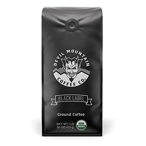 Black Label Devil Mountain Dark Roast Strong Ground Coffee 16 Oz