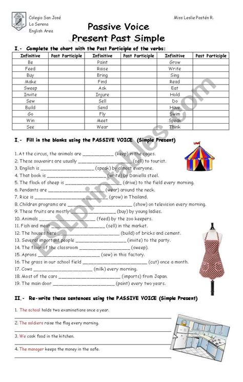 Passive Voice Simple Present And Simple Past ESL Worksheet By Leslie