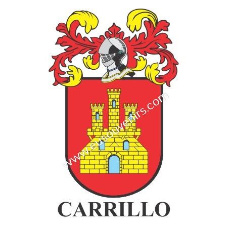Llavero heráldico CARRILLO Personalizado con apellido escudo de la