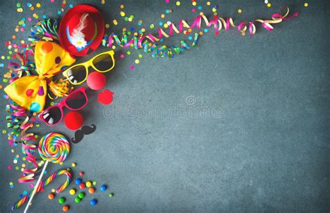 Colorful Birthday Or Carnival Background Stock Photo Image Of Glasses