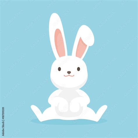 cute rabbit character easter bunny vector illustration stock 벡터 adobe stock