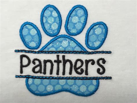 Panthers Shirt Designs Panther Shirts Personalized Embroidery Paw
