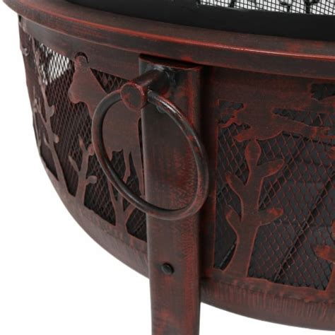 Sunnydaze 30 Fire Pit Steel With Pheasant Hunting Design And Spark