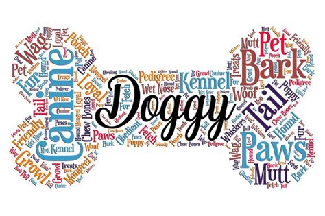 Dog Bone Pet Word Art Print Unpersonalised A4 Glossy Print Create
