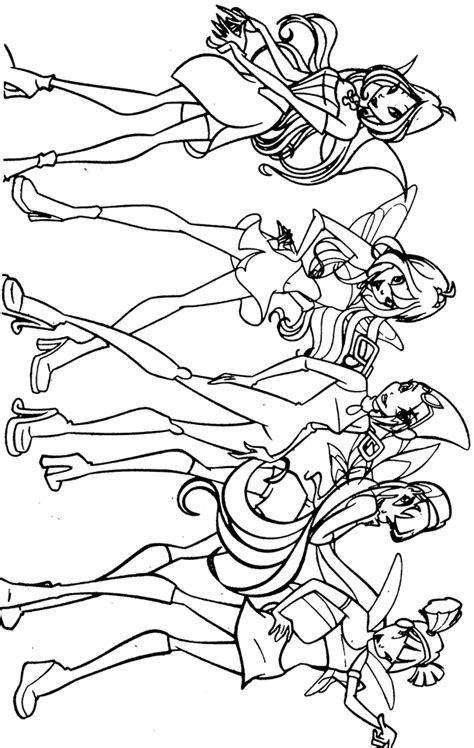 Winx Club Enchantix Coloring Pages Coloring Home