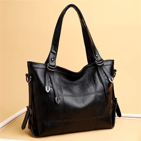 Bolso Bandolera Para Mujer De Cuero Negro Importado Sarnia Premium