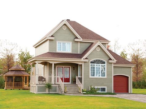 Then, we might be wondering what color we choose for the best look of our exterior design matched with a brown roof. Charming home with dark red accents - plan 032D-0474 - houseplansandmore.com | House exterior ...