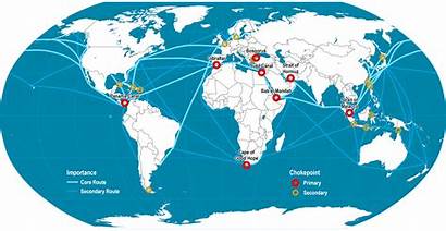 Trade Routes Global Ocean Major Transportgeography