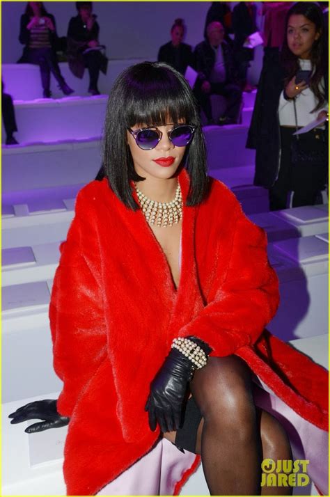 Celeb Diary Rihanna Sitting Front Row At The Christian Dior Fashion