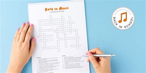 Free Activity Music Vocabulary Crossword Puzzle How To Sing Better