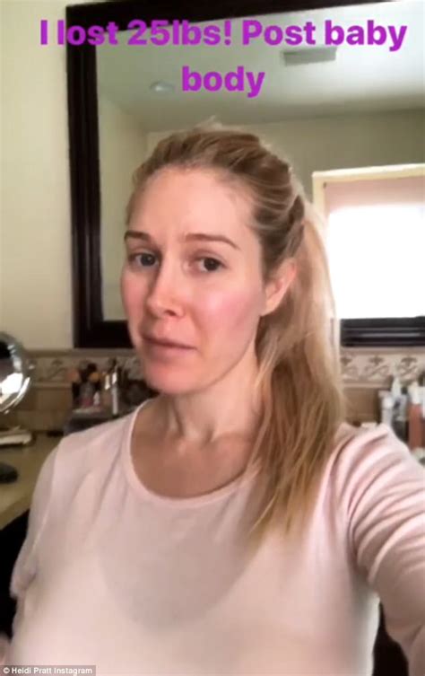 Heidi Montag Reveals 25 Lb Weight Loss After Giving Birth Daily Mail