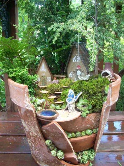 Fairy gardens are fun, miniature gardens you can create inside or outdoors. Stunning Ideas to Build a Fairy Tale Garden in a Broken ...