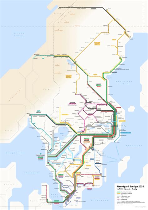 Trains In Sweden 2020 Lars Transport Maps