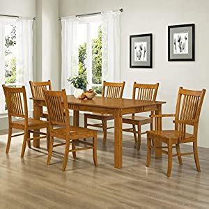 Our handmade dining chairs play a key role in your dining comfort while also communicating your sense of classic mission style. Amazon.com: 7pc Mission Style Solid Hardwood Dining Table ...